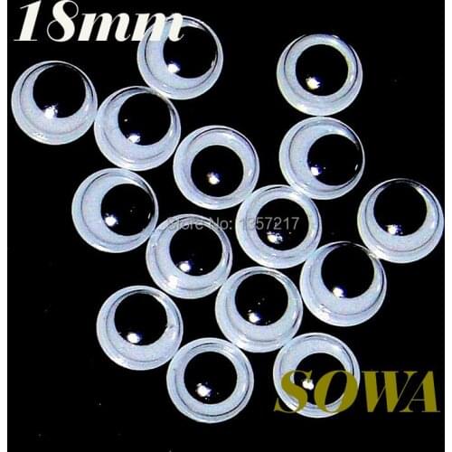 2016 Hot-selling New Fashion Size 18mm 100PCS Black And White Oval Design Imitate Animal Eye Dolls Eye For Toy DIY
