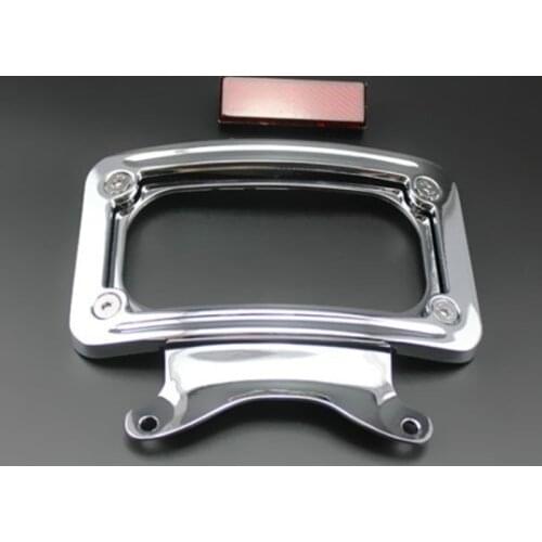 Motorcycle Chrome License Plate Frame Bracket For Harley Street Glide FLHX Road King Road Glide Custom FLTRX 2010-2014