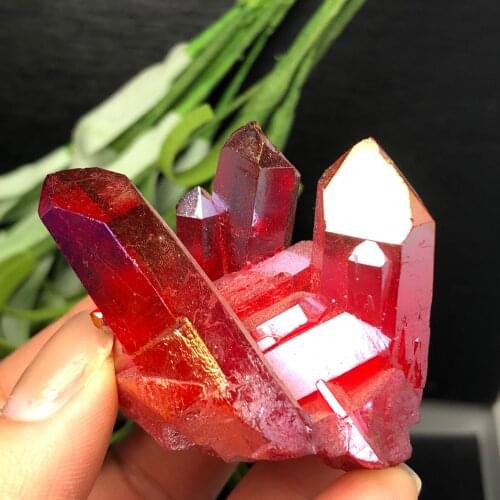 Aura Quartz Crystal Cluster Angel Aura Natural Quartz Crystal Druzy Geode Specimen Minerals Reiki Healing Chakra