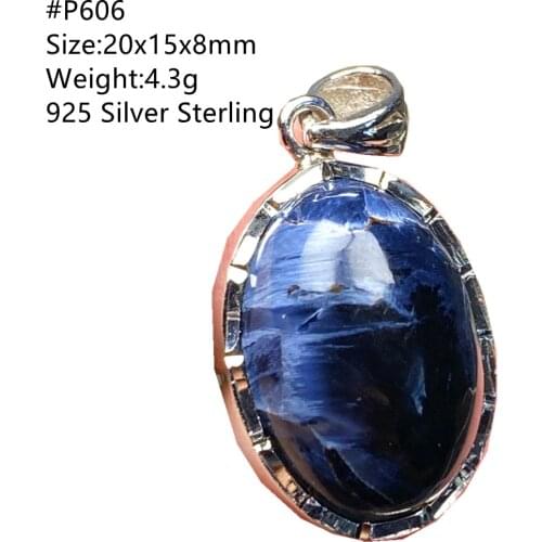 Top Natural Pietersite Stone Pendant Silver Sterling For Women Men Healing Crystal Oval Beads Silver Energy Stone Jewelry AAAAA