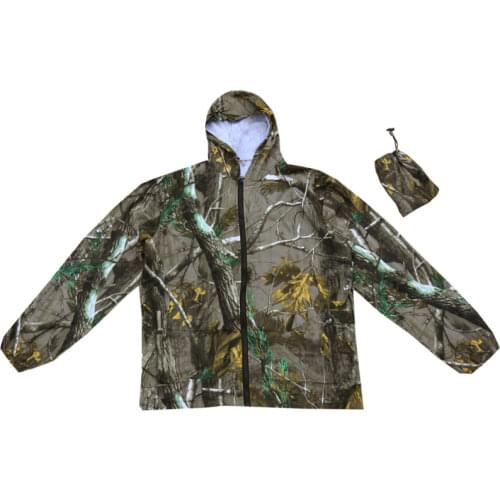 Summer Ultra-thin Breathable Quick-drying Bionic Camouflage Skin Clothing Fishing Hunting Hiking Sunscreen Hooded T-shirt Tops