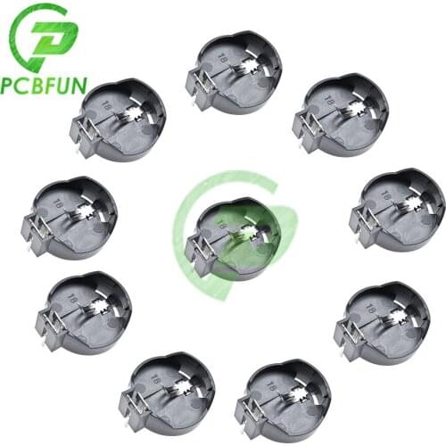 10Pcs CR2025 CR2032 3V Button Coin Cell Battery Socket Holder Case Black Mini Battery Storage Box