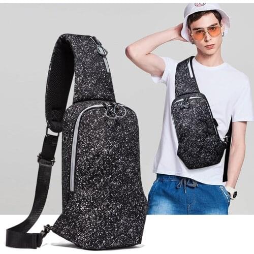 Snowflake Multifunction Crossbody Bags USB Charging Chest Pack Short Trip Messengers Chest Bag Shoulder Womens Bags Handbag