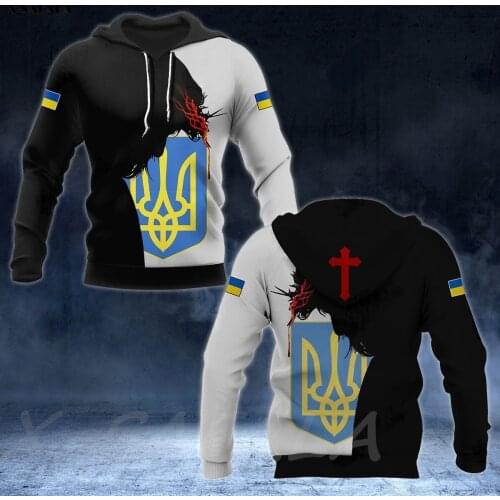 JESUS In UKRAINE Flag God Christian Cross 3D Printed Man Female Zipper HOODIE Pullover Sweatshirt Hooded Jersey Tracksuits