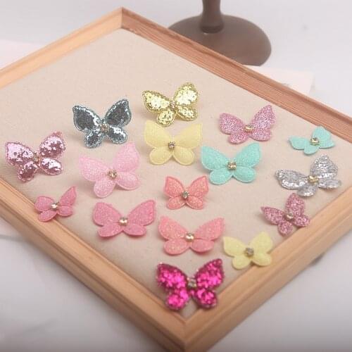 2021 New 10pcs/lot Patches for clothes Pearl 3D Stereo Butterfly Wedding Dress DIY Lace Trim