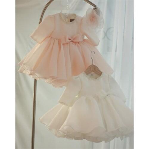 Princess Girls Gowns Birthday Party Baby Girls Dress Baptism Dresses For Baby Girls Pearl Tutu Wedding Kids Dresses For Girls