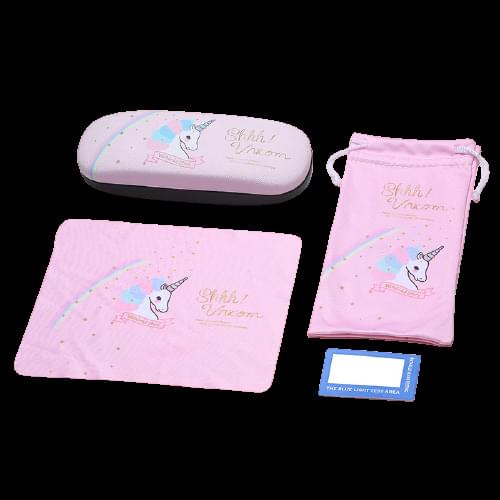 Protable Unicorn Kawaii Glasses Box With Bags And Cute Cartoon Animal Mirror Cleaning Cloth Girls Children Spectacle Case Gift