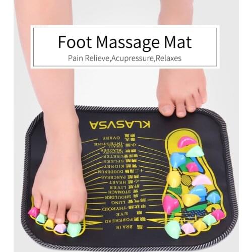 KLASVSA Reflexology Walk Stone Foot Leg Pain Relieve Relief Walk Massager Mat Health Care Acupressure Mat Pad massageador