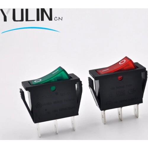 RK1-11 Rocker Switch ON OFF 3-Pins Power Switches Push Button Switches With Solder Terminal 16A 250VAC DPST 220V Light