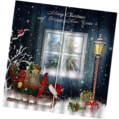 Christmas Curtains Bedroom Living Room Dining Room Window Drapes 2 Panel/Set
