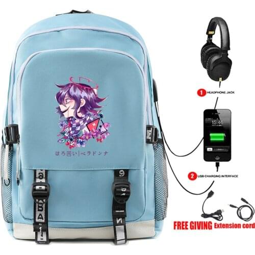 Kokichi Ouma USB Charge Backpack Women Student School Shoulder Bag Satchel Teenager Laptop Backpack Men Knapsack