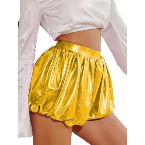 20 Colors Woman Sexy Fitness Metal Wild Beauty Shorts Summer Fashion Women Low-rise Lycra Metallic Glossy Shorts Pink Lantern