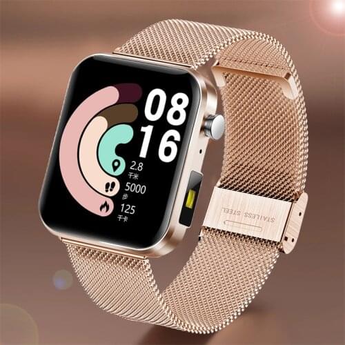 2021 New Women Smart Watch Men Full touch Fitness Tracker Voice Assistant Bluetooth Call Music Player Ladies Smart Watch Women