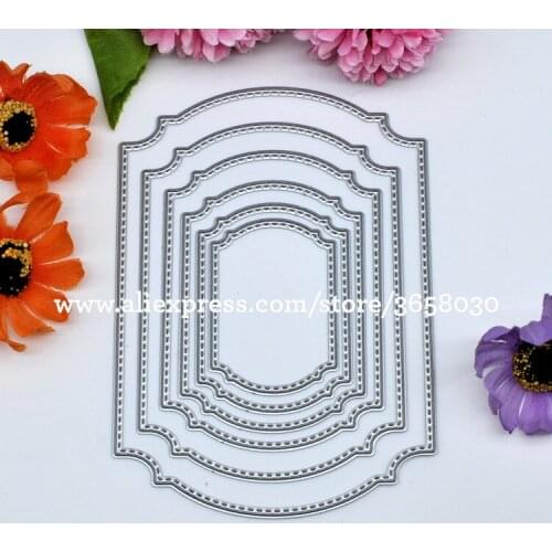 6pcs Scrapbook DIY album Card Paper Card Maker Metal Die Cut Stencil Decoration Die Cutting Template Label Sewing 80725120