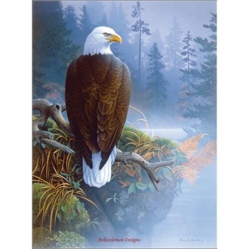 Embroidery Counted Cross Stitch Kits Needlework - Crafts 14 ct DMC DIY Arts Handmade Decor - Eagle in the Mist
