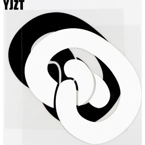 YJZT 13.5×13.5CM Interesting Food Vinyl Car Stickers Decals Creative Body Car Styling Black / Silver 10A-0832