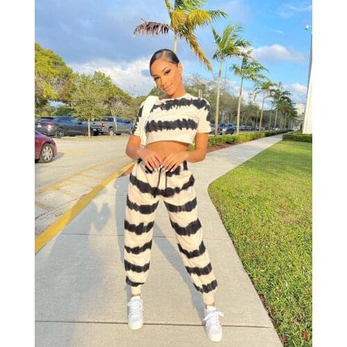 2Piece Set Women Matching Sets Sexy Short Sleeve Top Trousers Bodycon Skinny Slim Clubwear Womens Suits Summer 2021