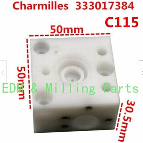 1PC CNC EDM Wire Cutting C115 333014043 333017384 333017385 Guide Fixed Support Base 50*50*30.5mm For CHARMILLES Machine Service
