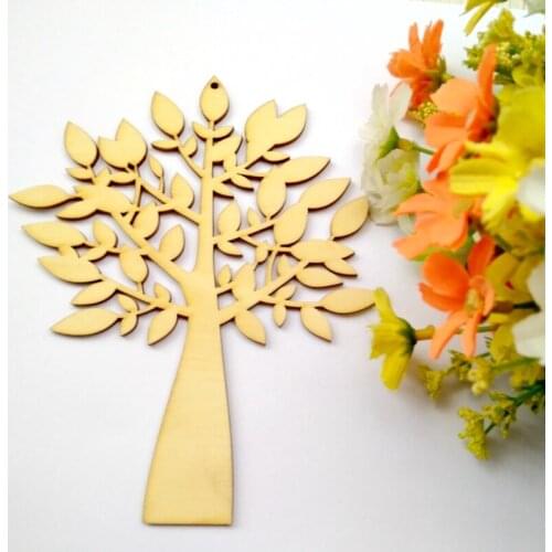 10pcs/set High 6*5 inches wall decoration tree die cutting Angle of DIY wooden Christmas decns wedding decoratiooration B6
