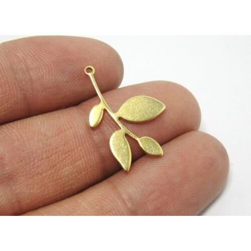 Brass earring charms 24x15x1mm Raw brass earrings leaf pendant -10pcs R1248