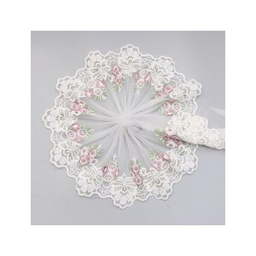 10Yards/pack Polyester Mesh Embroidery Lace Accessories Manual DIY Headdress 19CM