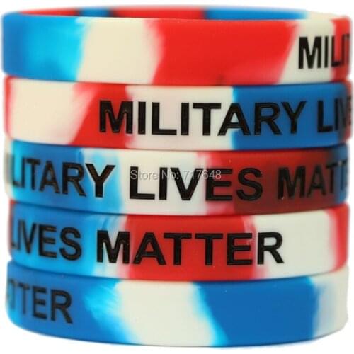 100pcs Military Lives wristband silicone bracelets free shipping by ePacket A