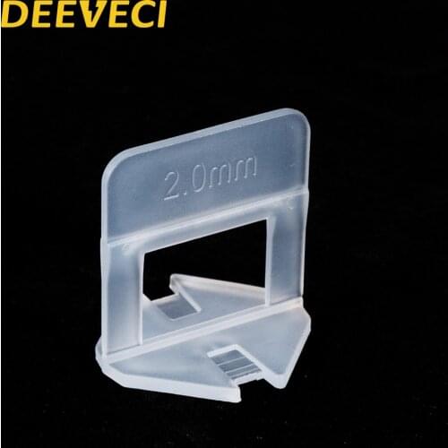 100pcs/pack Pro Tile Leveling System Clip Kit Wall Floor Tiling Spacer Tool 2mm used in 3~12mm tiles