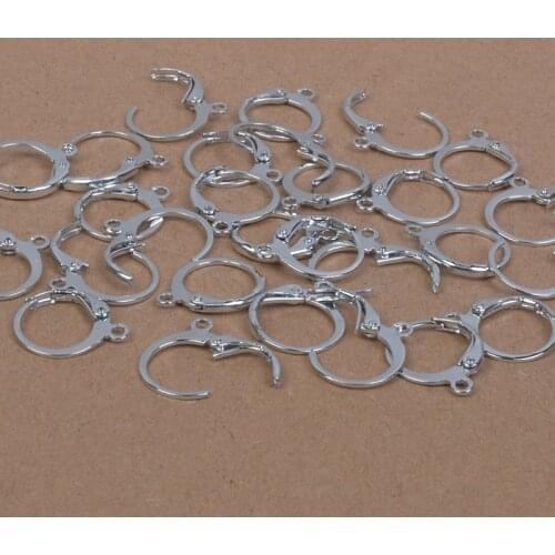 14*12mm 20pcs High Quality 5 Colors Plated Brass French Earring Hooks Wire Settings Base Settings Whole Sale