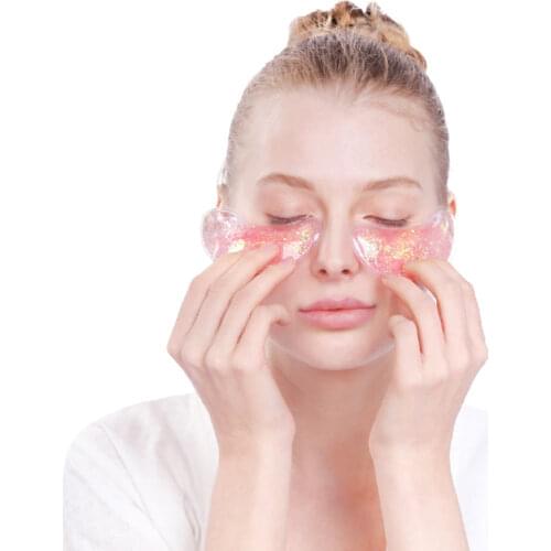 2PCS Resuable Crystal PVC Anti-Wrinkle Gold Eye Mask Anti Aging Moisturizing Eye Care Gel Eye Patches Anti Eye Bags Dark Circles