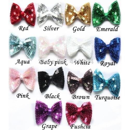 50 pcs/ lot ,7cm headband bow , hair bowknot sequin bow for hair accessories bow DIY