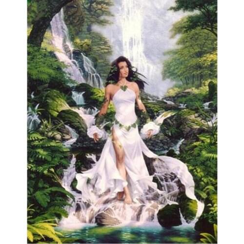 5D Diy Diamond painting Waterfall under the beauty Diamond Embroidery 3D Full Square Diamond mosaic Rhinestone Embroidery Crafts