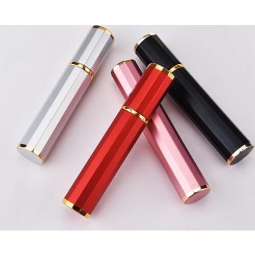 8ml Perfume Bottles Prismatic edge Aluminum Bottle Refillable Perfume Atomizer Empty Travel Spray Bottle LX8349