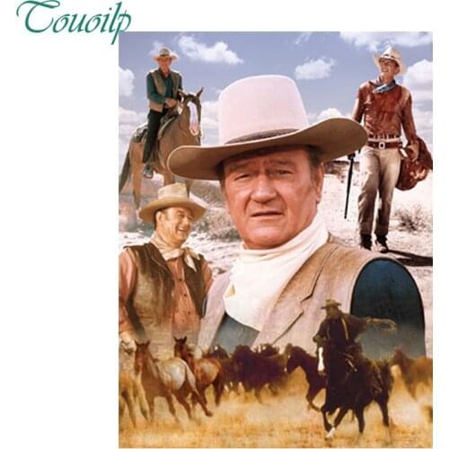 New 5d Rhinestones Diy Diamond Mosaic Diamond Painting Cross Stitch Kits Full square&round Drill Diamond Embroidery JOHN WAYNE