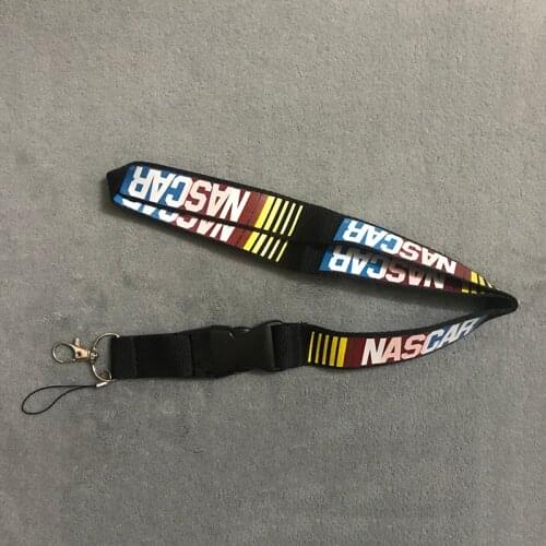 Car Styling For NASCAR Badge Employees Card Lanyard Keychain Nylon Digital Printing Motorcycle Auto Keyring Car Accessories