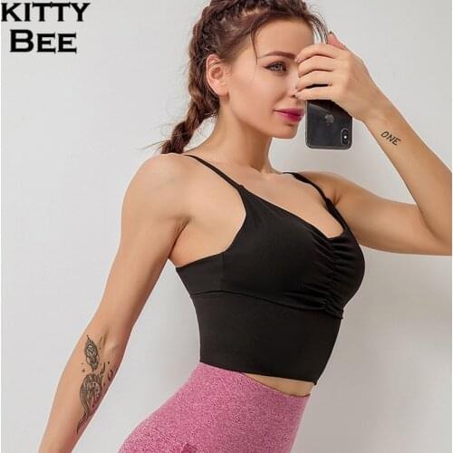 Yoga Bra Women Fitness Top Push Up Sports Bra Top Padded Brassiere Sport Femme Fitness Gym Bra Workout Sports Wear For Women Gym