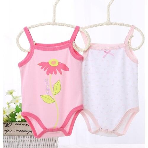 Baby clothes 2pcs pack bebe vestidos baby body romper girl clothes children clothing summer vest 100% cotton kids clothes romper