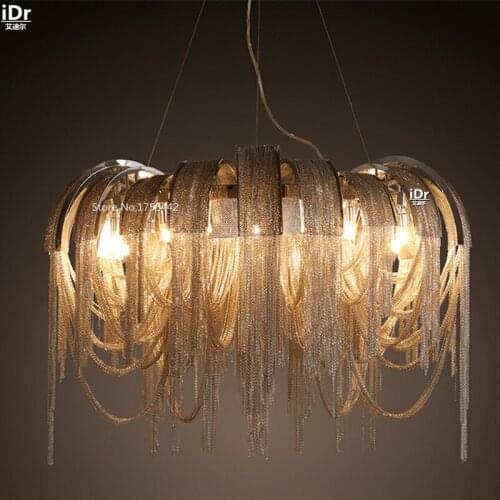 Designers Continental Restaurant Bar Lobby Lobby Hotel Villa club atmosphere tassels Chandeliers EET-003