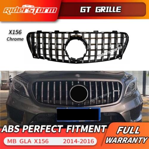 For GLA Class X156 GT Grill GLA45 Style Front Grille for mercedez benz GLA180 GLA250 Car grille 2014-2016