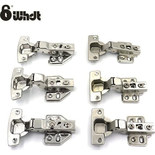 WHDT Hydraulic Adjustable Kitchen Cabinet Hinge Stainless Steel Soft Close Cupboard Door Hinges Full/Half Overlay Embed