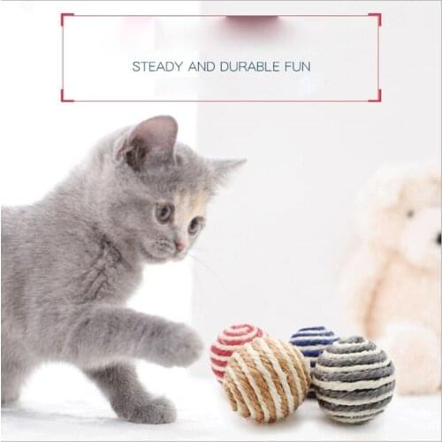 Cat Toys For Small Pet Supplies Funny Interactive Sisal Ball Pets Acessorios Mini Fidget Toy Ball For Cats Accessories Chew