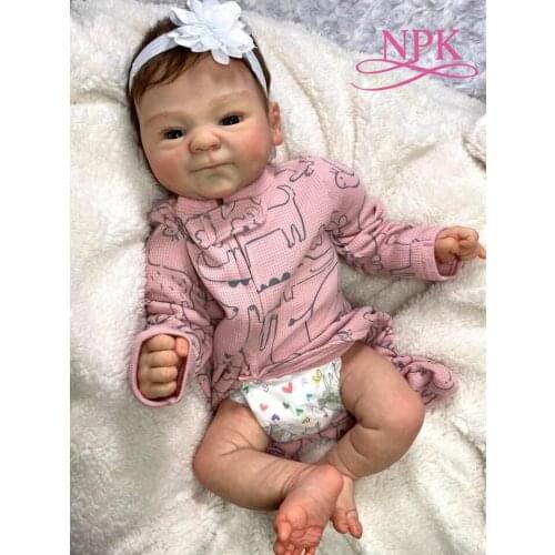 NPK 48CMreborn cocomalu premie baby doll popular hand made high quality doll real soft touch cuddly baby collectible art doll