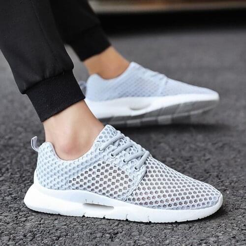 Big Size Summer Lightweight Man Sneakers Mens Sports Shoes Mens Running Trainers Men Sport Shoes 2020 Gray Chassure Homme B-492