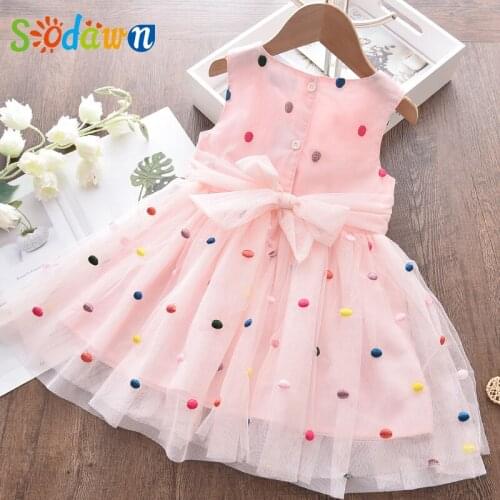 Sodawn Summer Kid Clothes Princess Dress Children Clothes Polka Dot Mesh Dress Dresses For Girls Party Dress Girl Costume