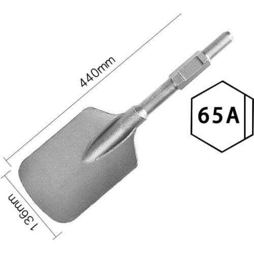 Shovel Bit 1-1/8" Hex Shank 5-3/8" Shovel Width Construction Clay Spade Scoop for Electric Demolition SDS-MAX tools