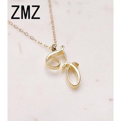 ZMZ 50pcs/lot 2019 Europe/US fashion English letter pendant lovely letter Z text necklace gift for mom/girlfriend party jewelry