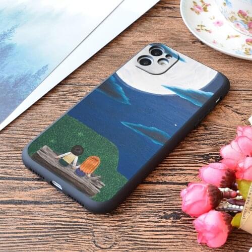 For iPhone Together Print Soft Matt Apple iPhone Case