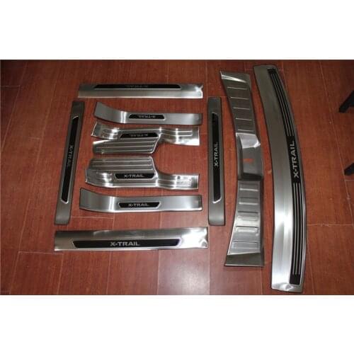 Stainless steel Scuff Plate/Door Sill Rear Door Bumper Protector sill plate for Nissan X-TRAI t32 2017-2020 Car Styling