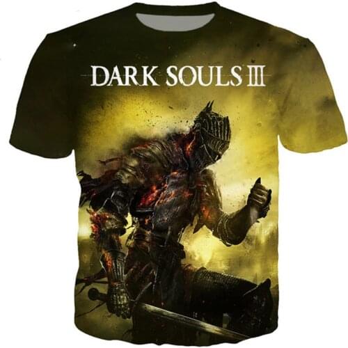 Latest Arrival Game Dark Soul T Shirt Men/women 3D Printed T-shirts Short Sleeve Harajuku Style Tshirt Streetwear Unisex Tops