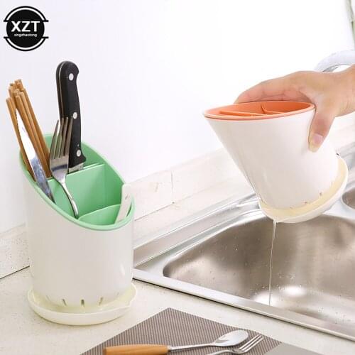 High Quality ABS+PP Draining Rack Fast Dry Drain Containers Chopsticks Cutlery Storage Rack Drain Holder Creative Kitchen Tools