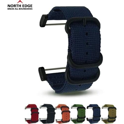 North Edge Watch band Nylon 24mm Width Military Outdoor Watches Strap Replaced with Connector Linker Applicable for Smartwatches